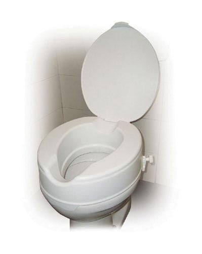 Raised toilet seat w/lid 4  savannah-style  retail