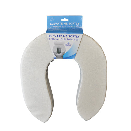 Elevate me softly blue jay 2  raised soft toilet seat