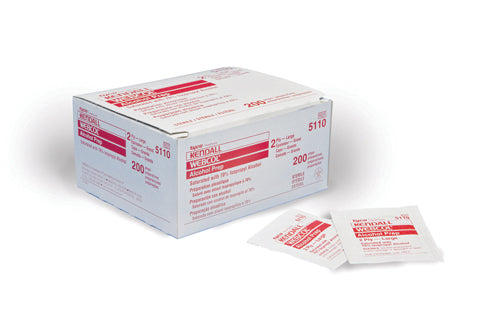 Webcol alcohol prep pads bx/200  medium 2-ply